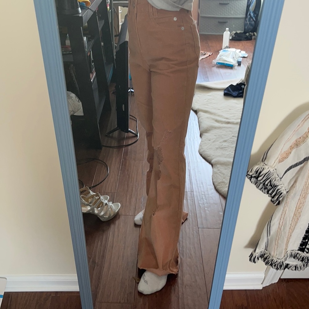 Beige bell bottoms